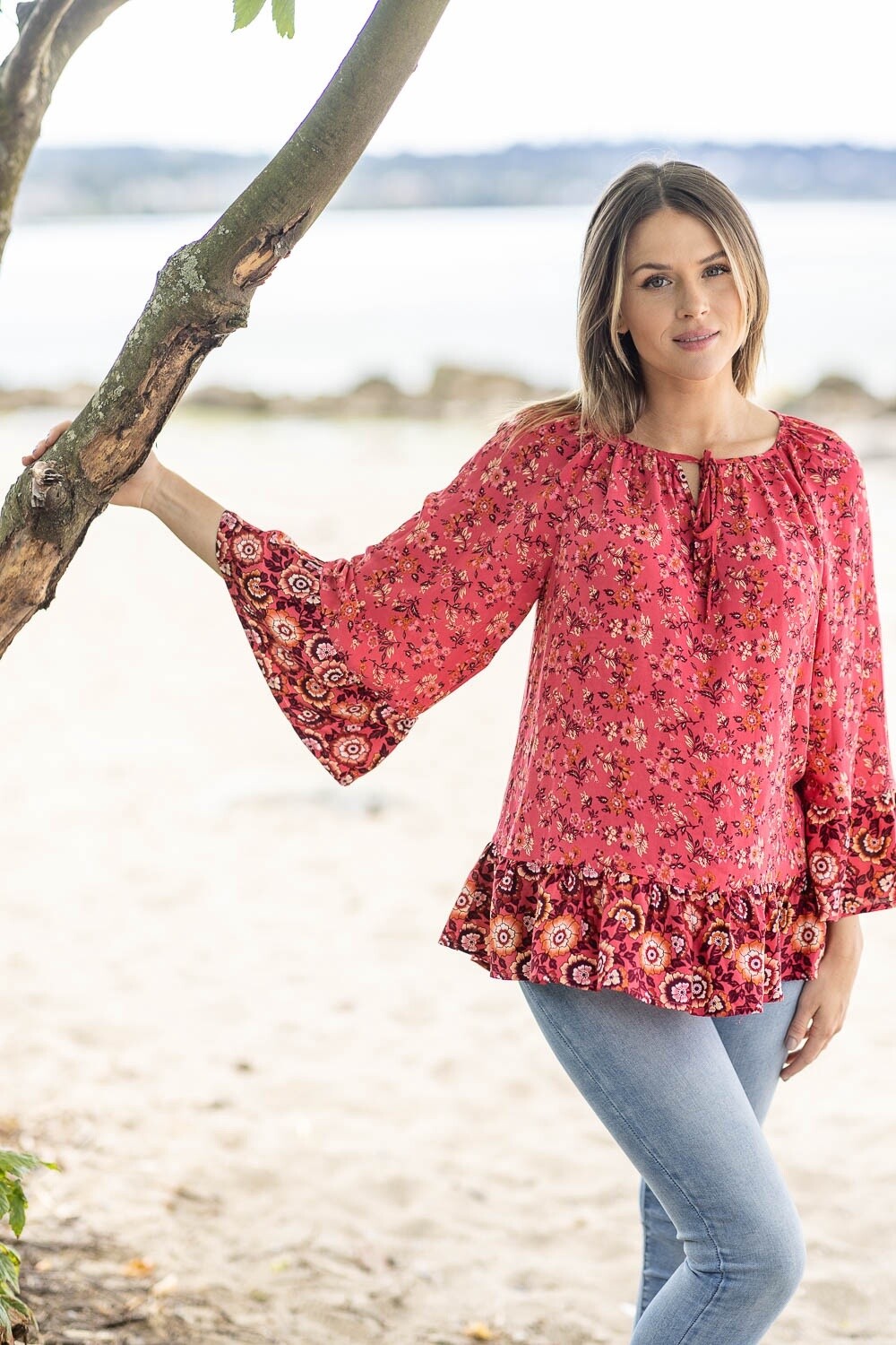 floral bell blouse pt14087