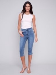 Knee High Capri Denim Pant # C5514-431A