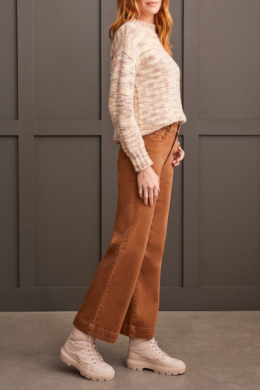 Walnut Colored Denim Wide Leg Jean # 18610-2020W