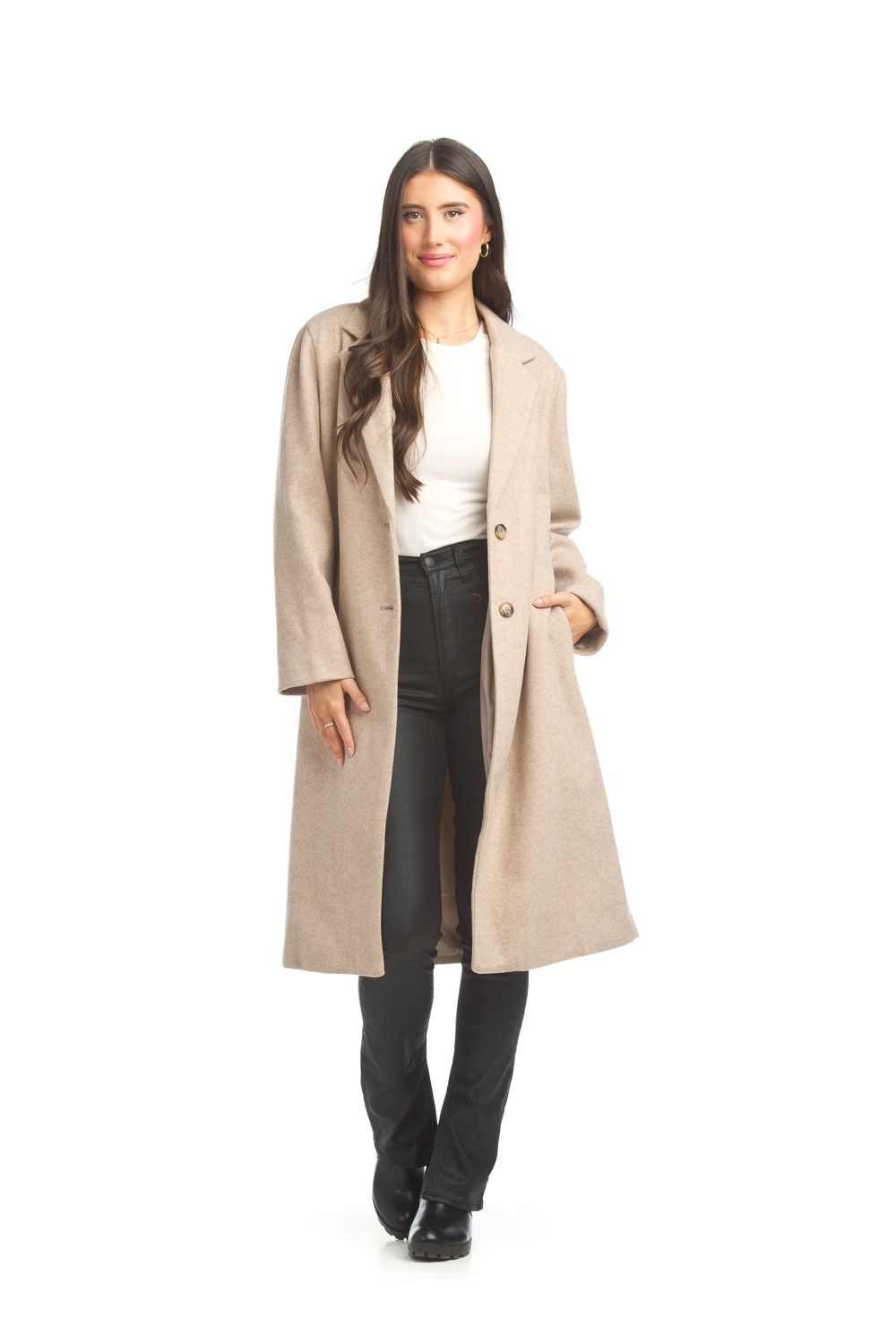 Lapel Single Breast Coat #JT-13751