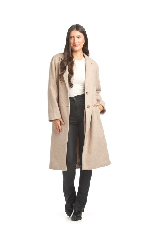 Lapel Single Breast Coat #JT-13751