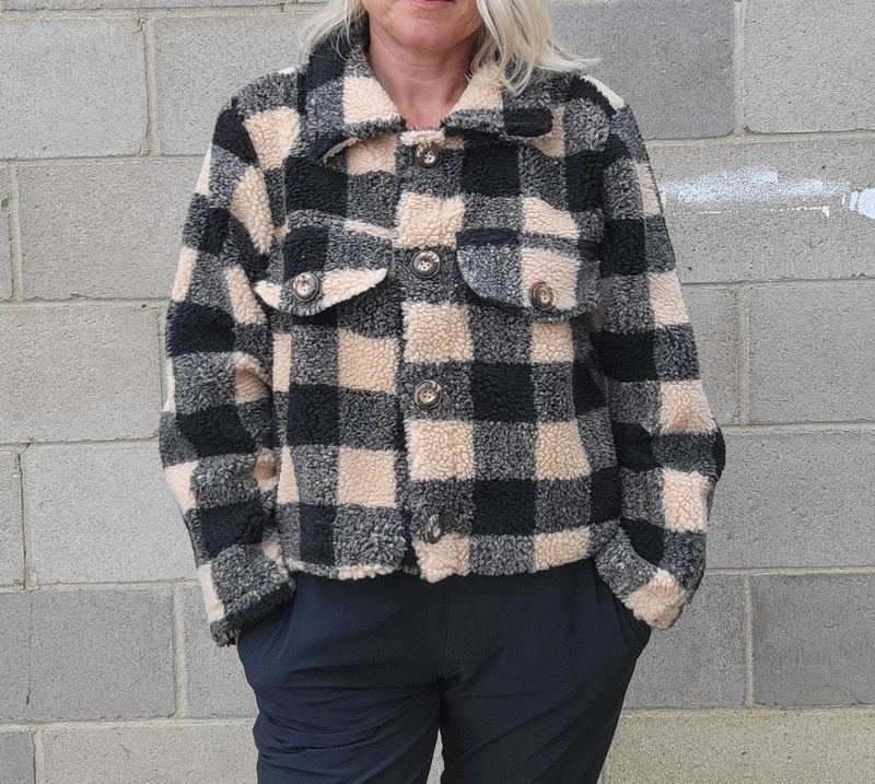 Sherpa Crop Shacket # T5124