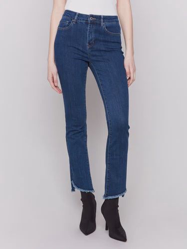 CHARLIE B ASYMMETRICAL LEG PANT #C5429RR INDIGO