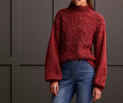 TRIBAL FUNNEL NECK SWTR#5583O-4846