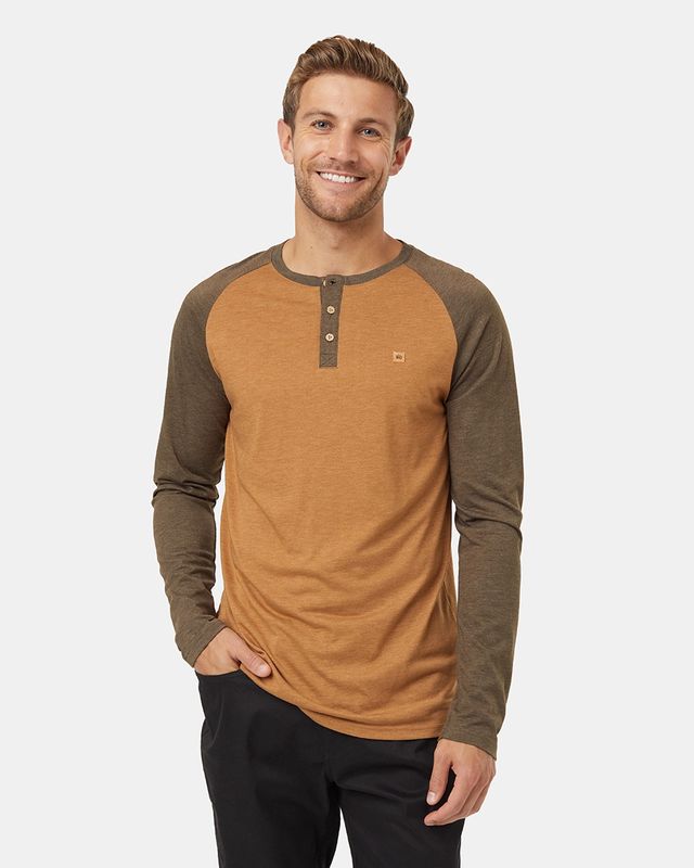 TreeBlend Classic Henley # TCM2308-3503 Camel