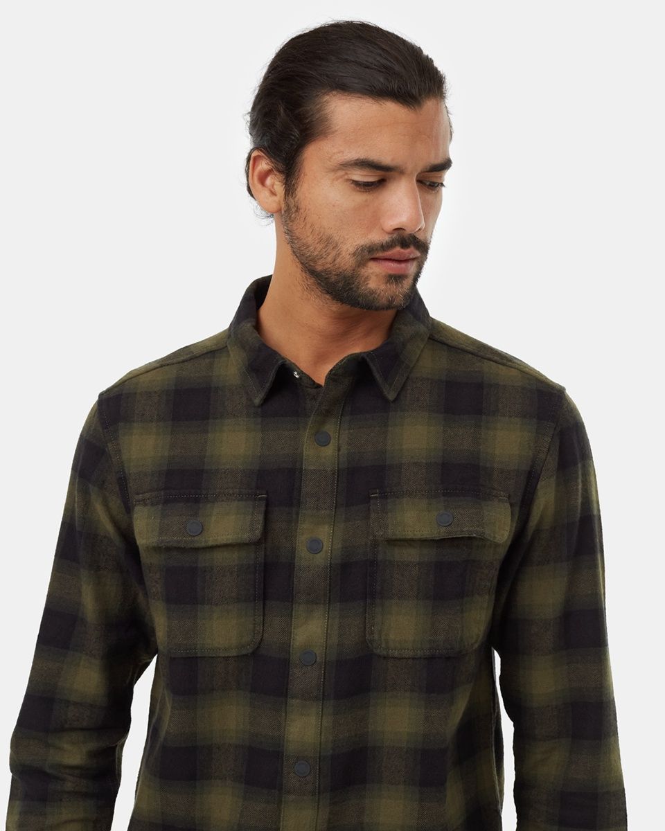 BLACK OLIVE NIGHT GREEN FLANNEL #TCM4652