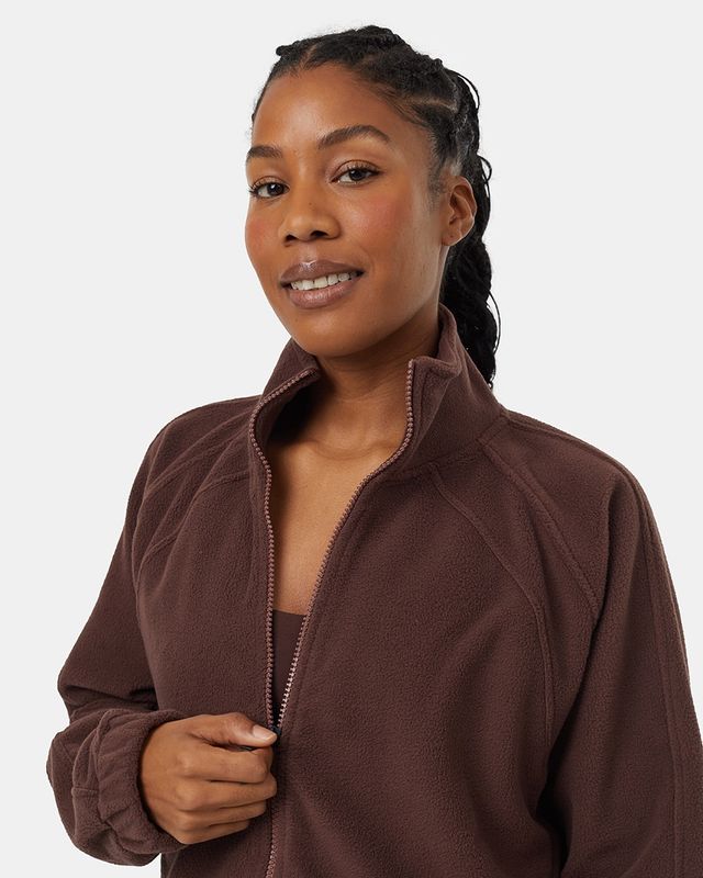 MICROFLEECE ZIP DEEP MAHOGANY #TCW5611