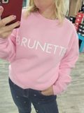 Brunette the Label Sweatshirt pink Logo # BTLS315BRVD24