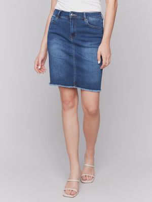 Denim Skirt with Shorts # C7042T
