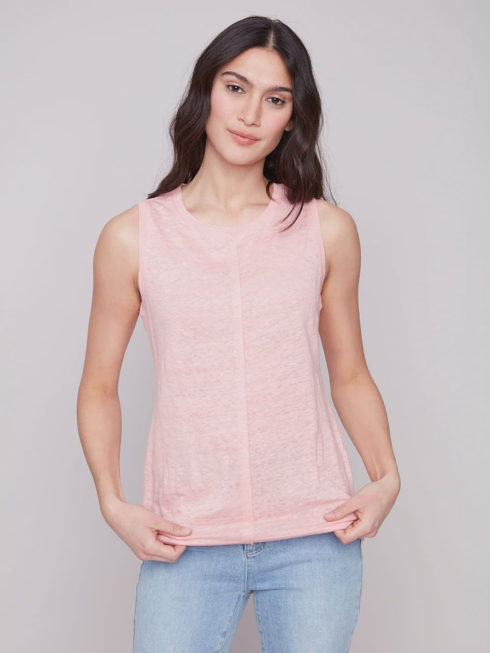 GUAVA SLVLESS ROUND NECK TANK #C1313YPK