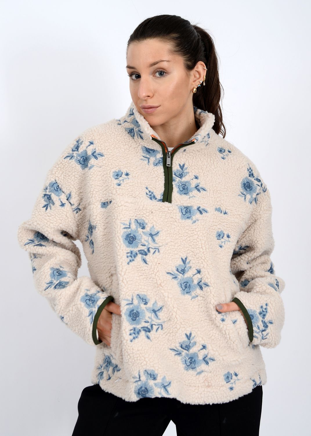 RD POPPY JACKET CRM/BLUE