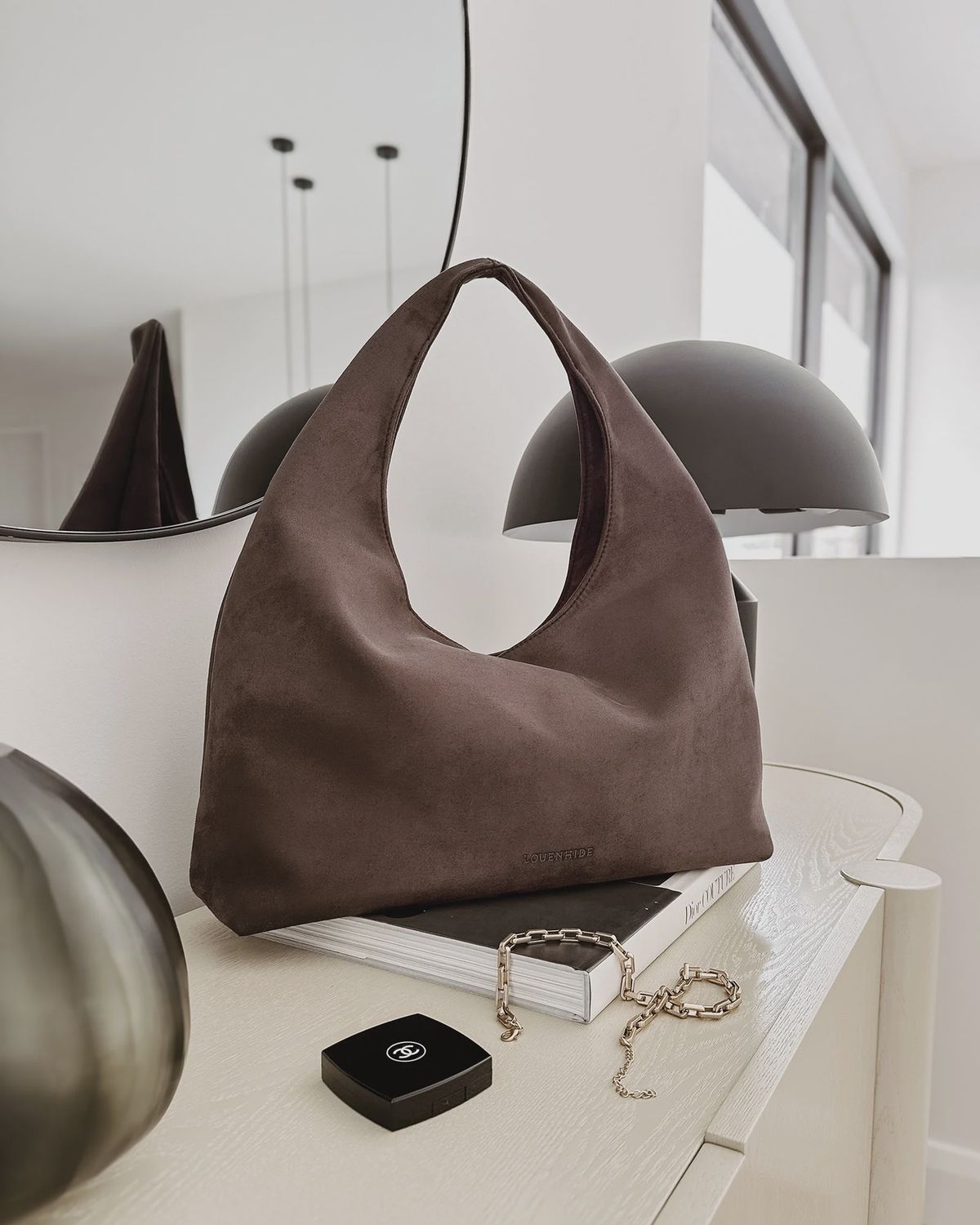 Monaco Bag # 7891, Color: Suede Brown