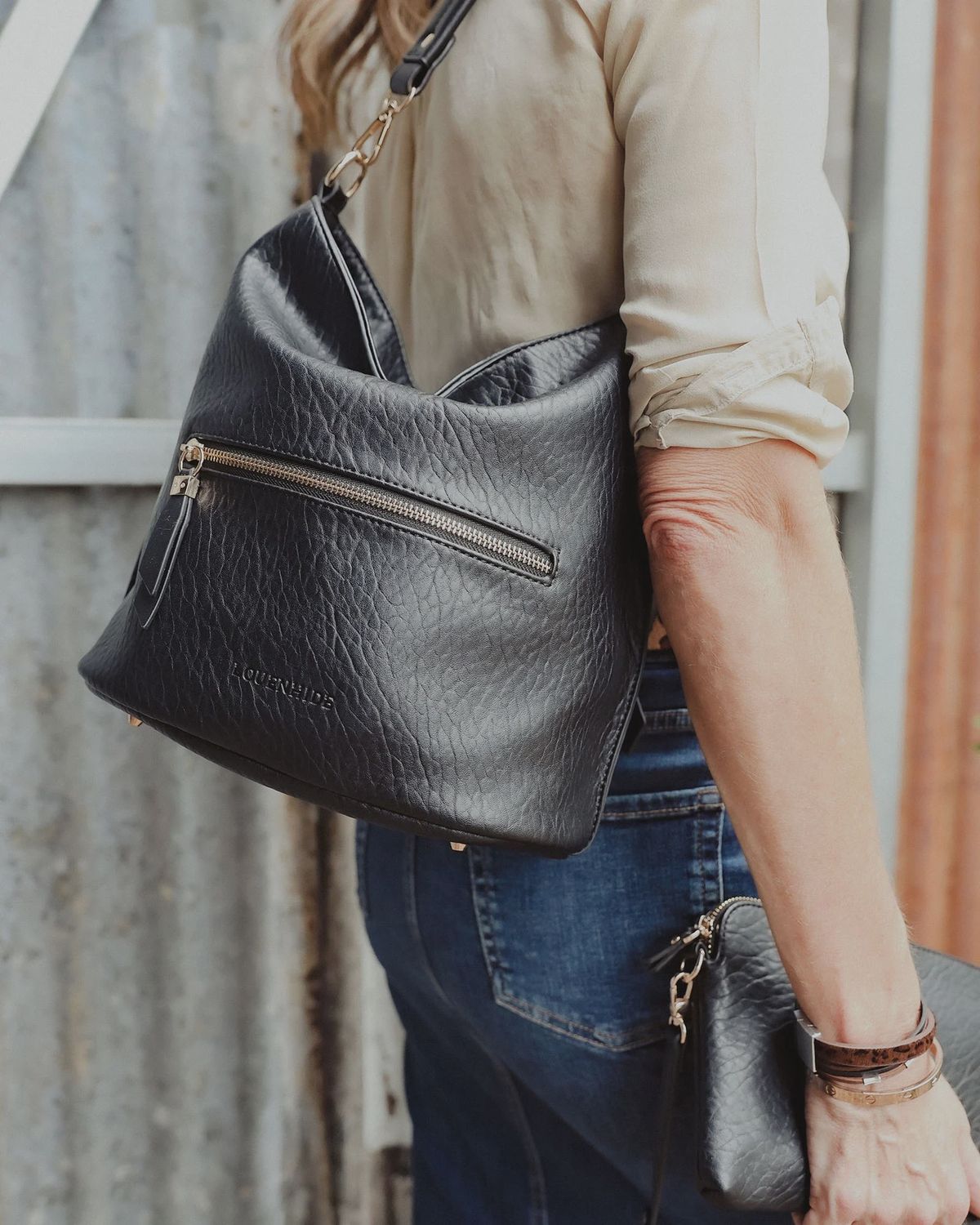 the Juno Bag #JUNO, Color: BLACK