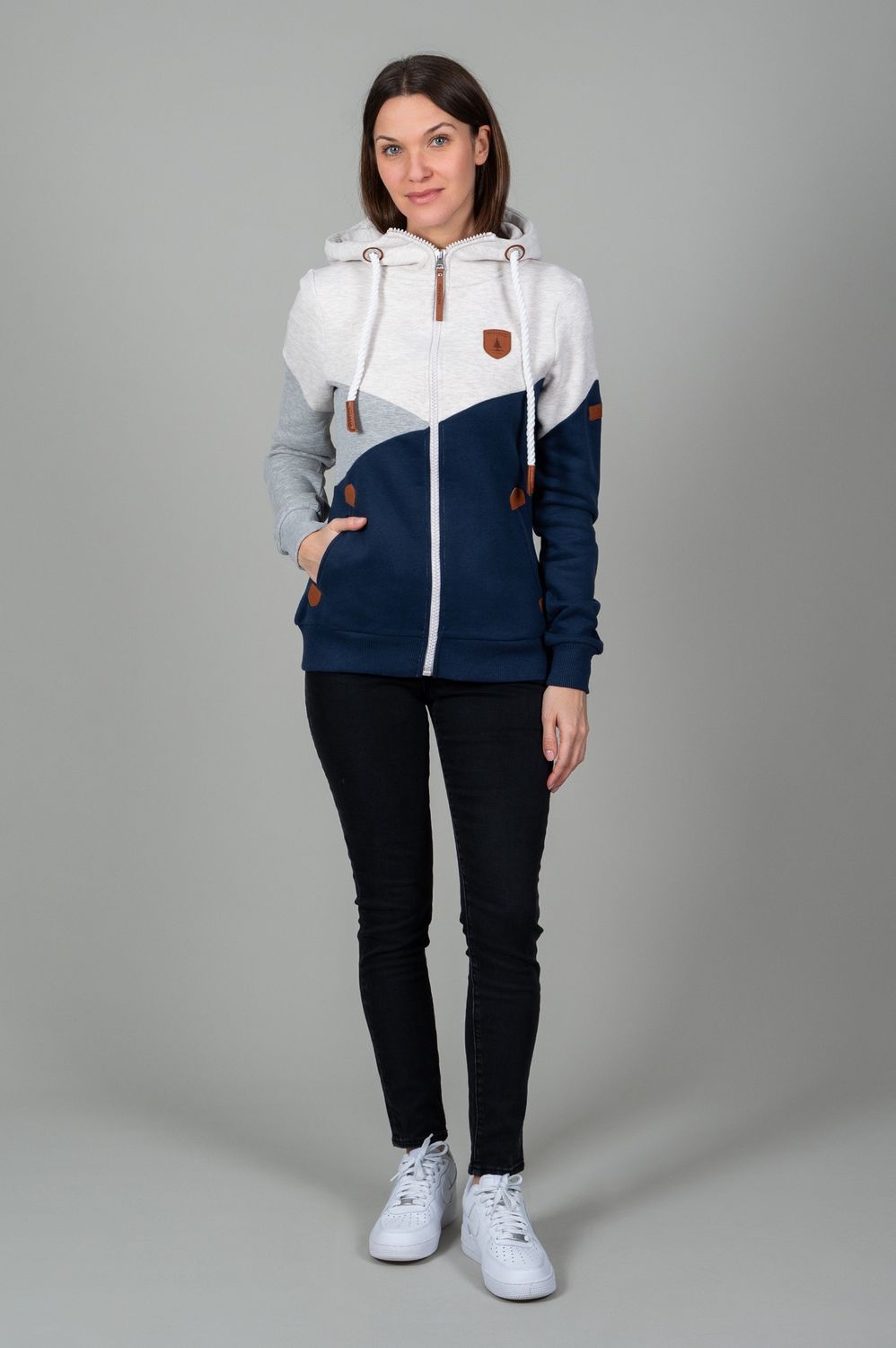 OXFORD BLUE MIX FULL ZIP #ROXETTE