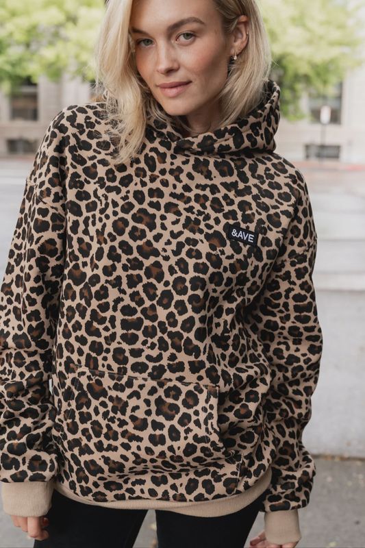 Leapard Print Hoodie #3M0718