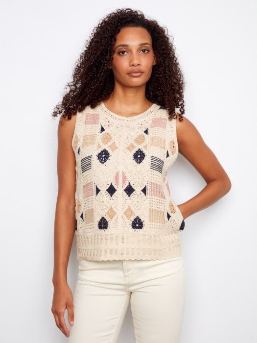 Crochet Cotton Tank C4612