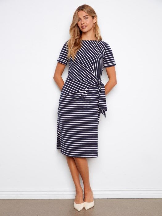 Striped Cotton Dress C3250T
