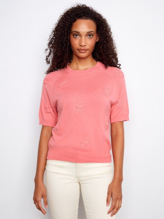 Sorbet Flower Sweater #c2969