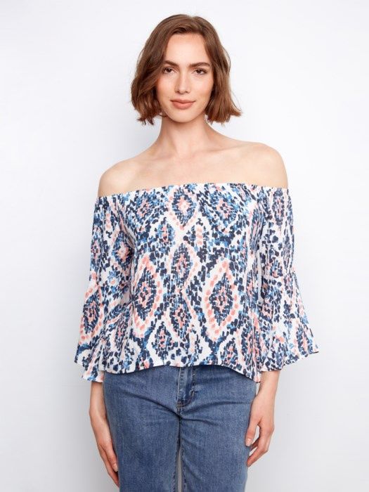 3/4 Off Shoulder Blouse #C4644