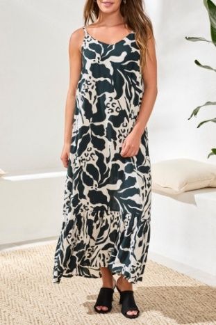 Maxi Dress W Frill #9540