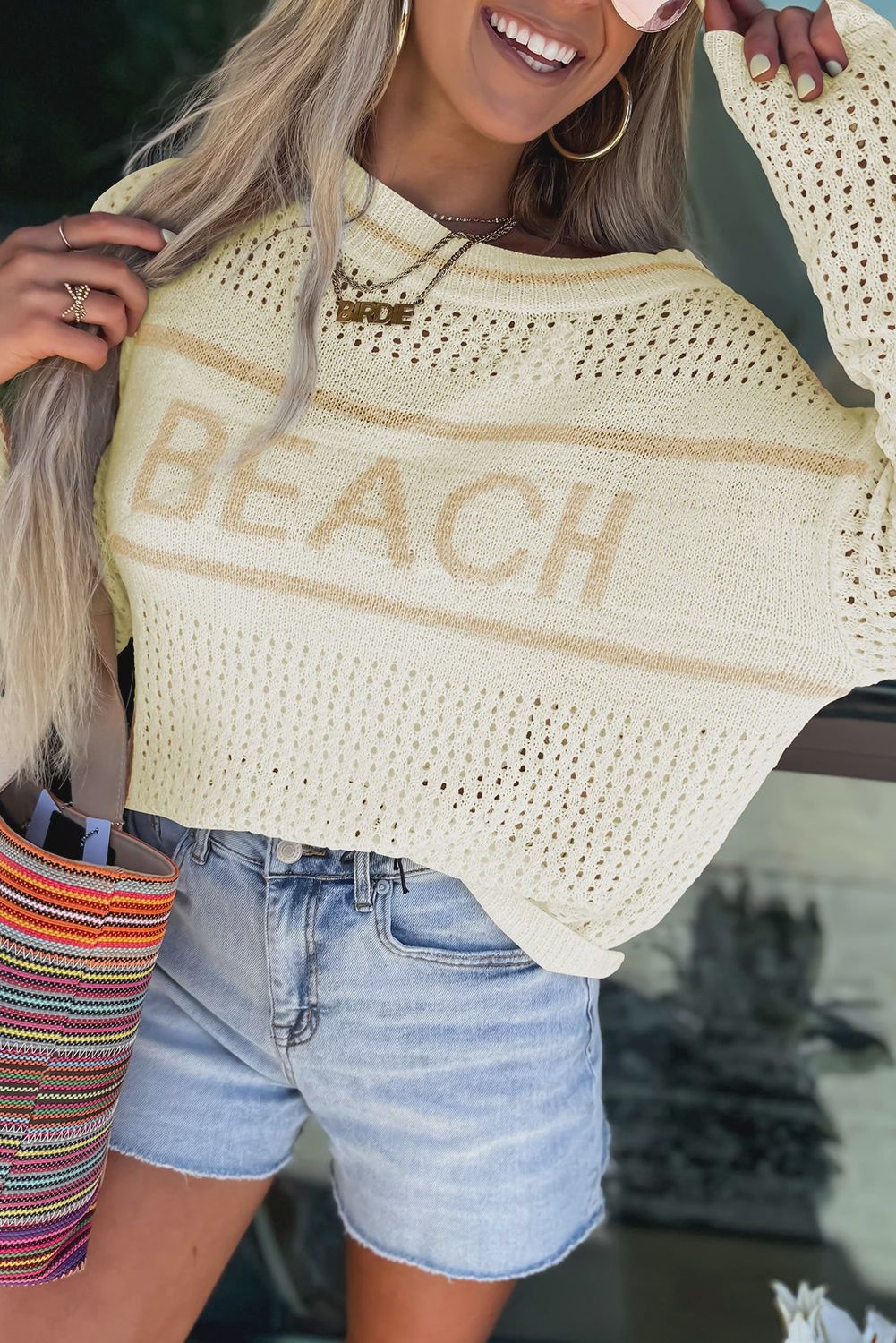 White Mesh Top #6708
