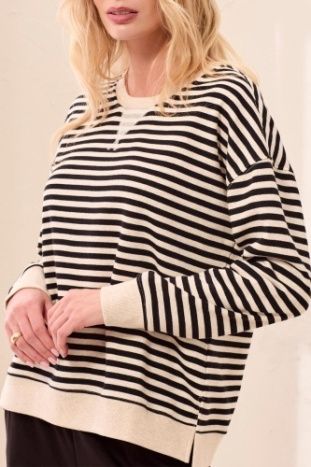 Black Striped Sweater #24870