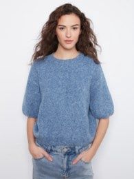 Elbow sleeve knit sweater #C2858R