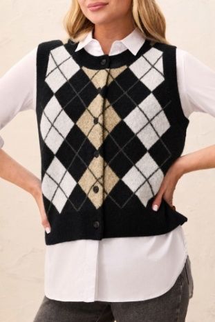 Sweater Vest w Buttons #32070