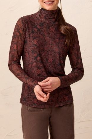 Mesh TurtleNeck RusticBrown #56210