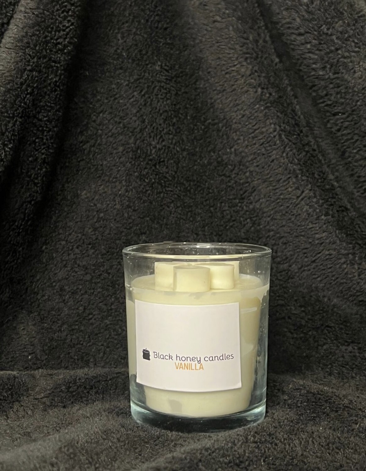 Vanilla scented soy wax candle