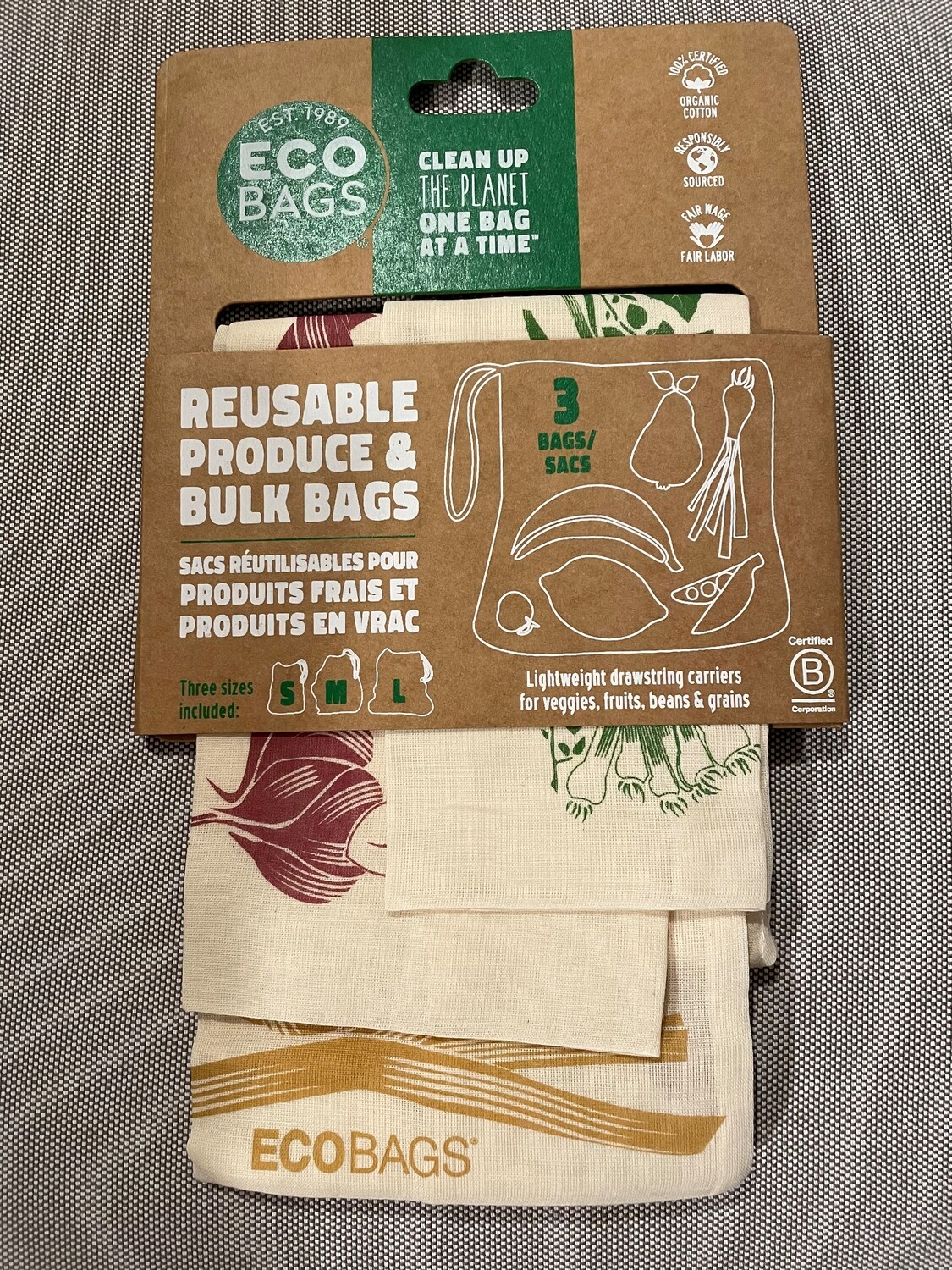 Reusable Produce Bags - Set of 3