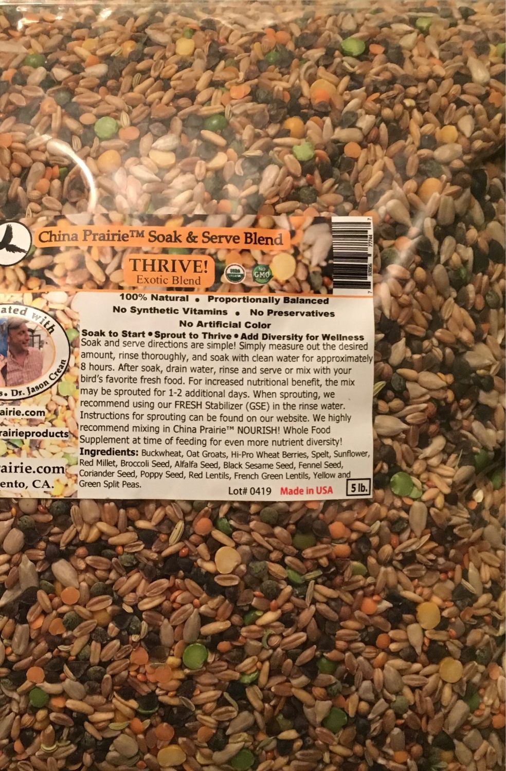 ​Thrive! Soak &amp; Serve Exotic Blend 5lb