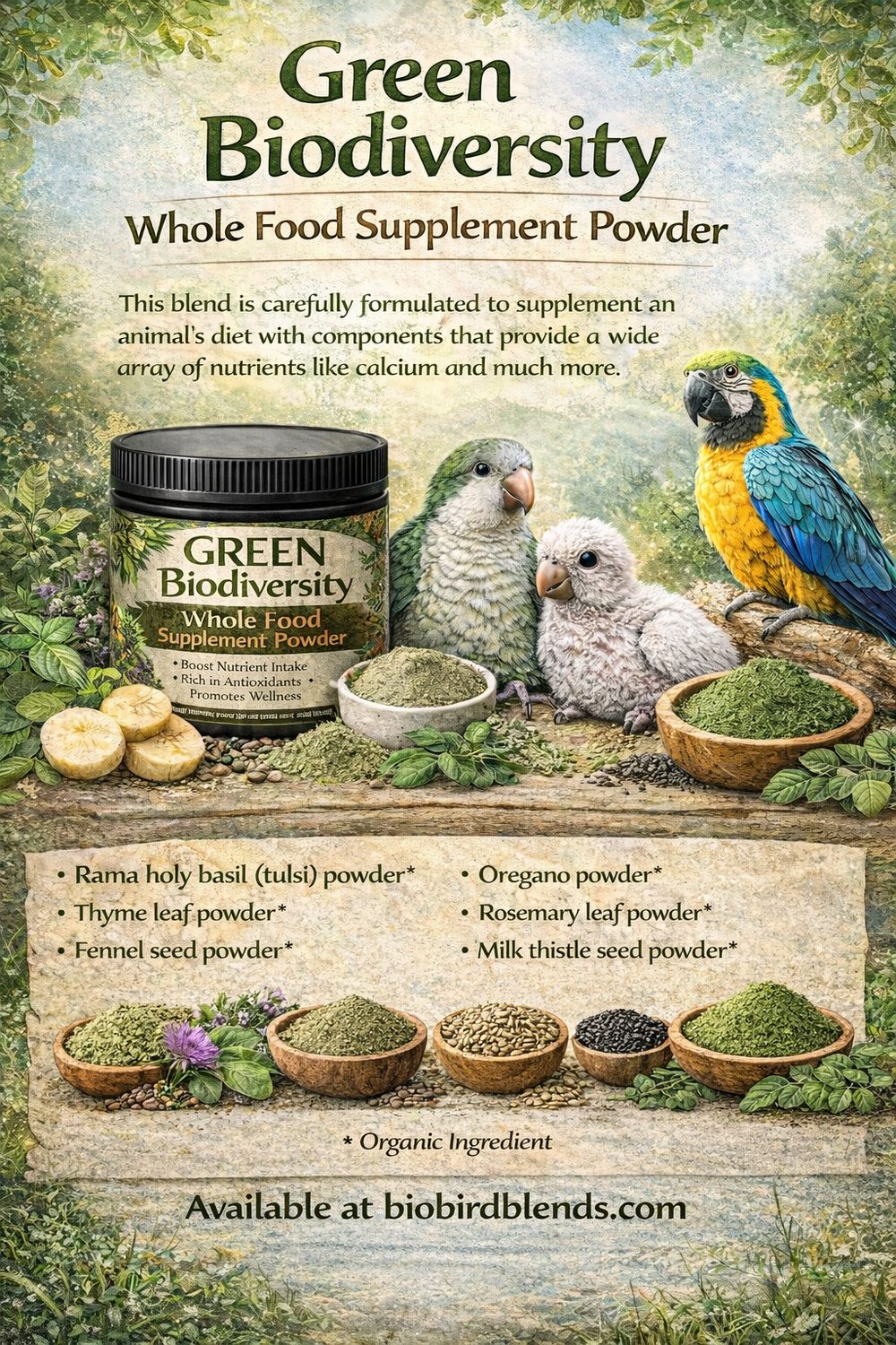 Green Biodiversity Whole Food Supplement Powder - 4oz