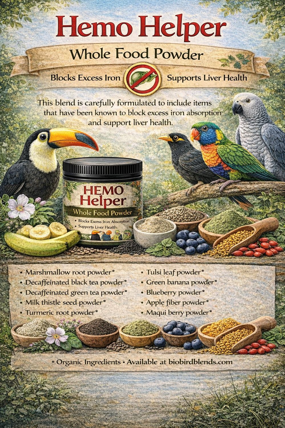 Biodiversity Hemo-Helper Whole Food Powder 4oz