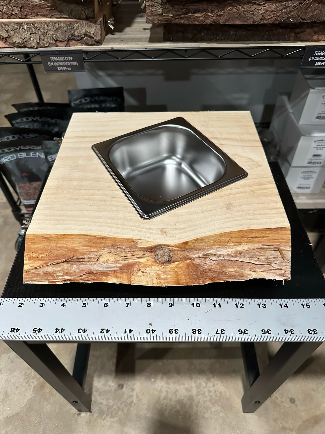 Biodiversity Foraging Cliff (Small Unfinished Premium Pine Wood)