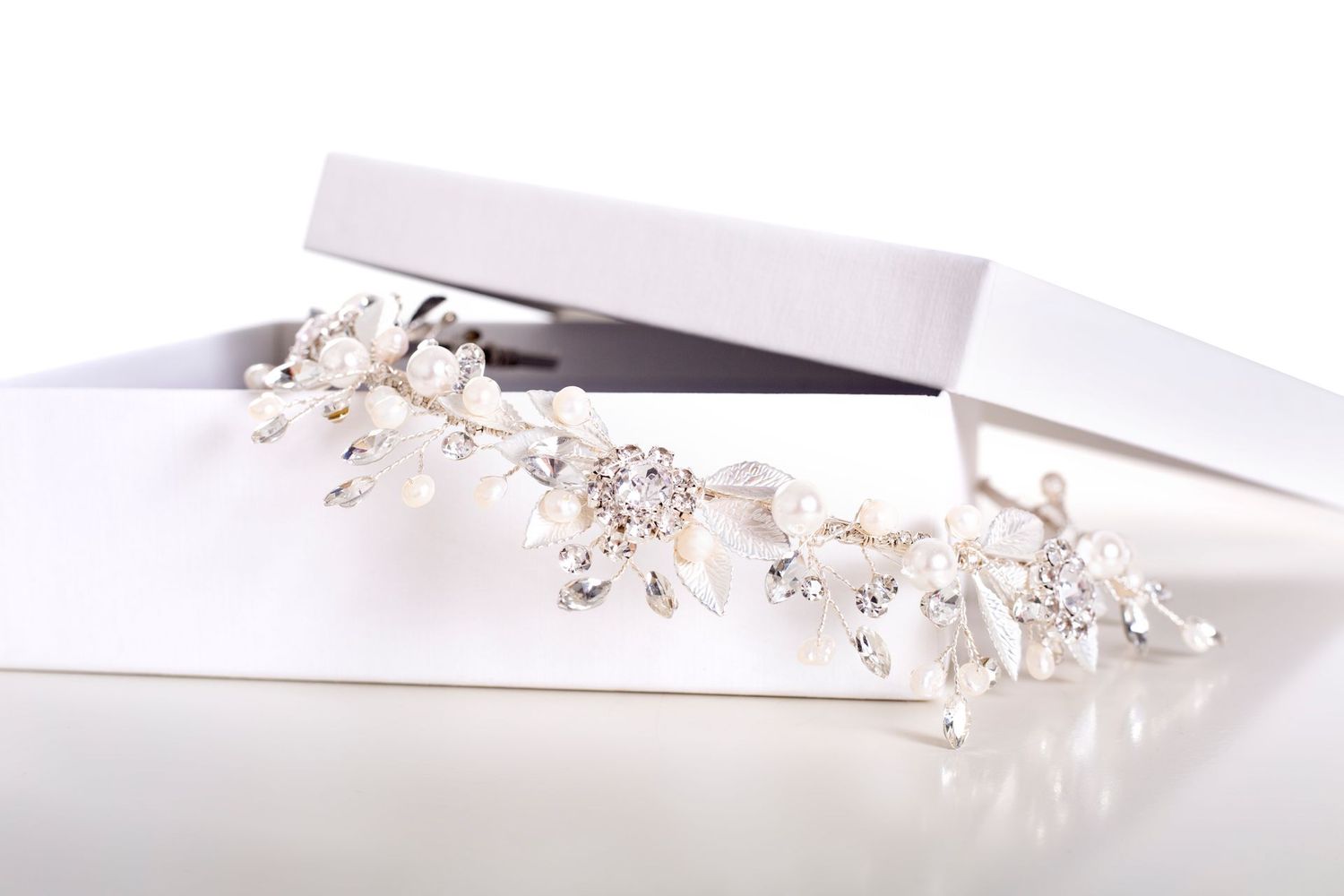 Adorn Hair Vine with Pearl & Diamante Embellishments - 30cm