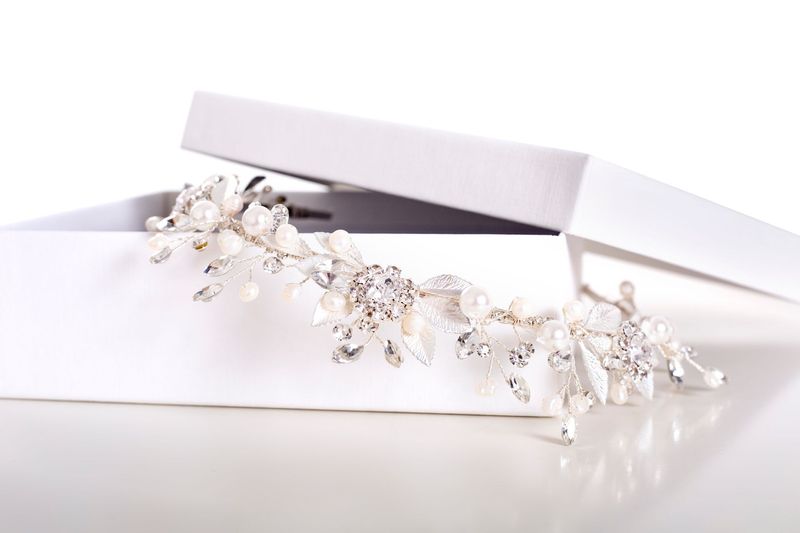 Adorn Hair Vine with Pearl & Diamante Embellishments - 30cm