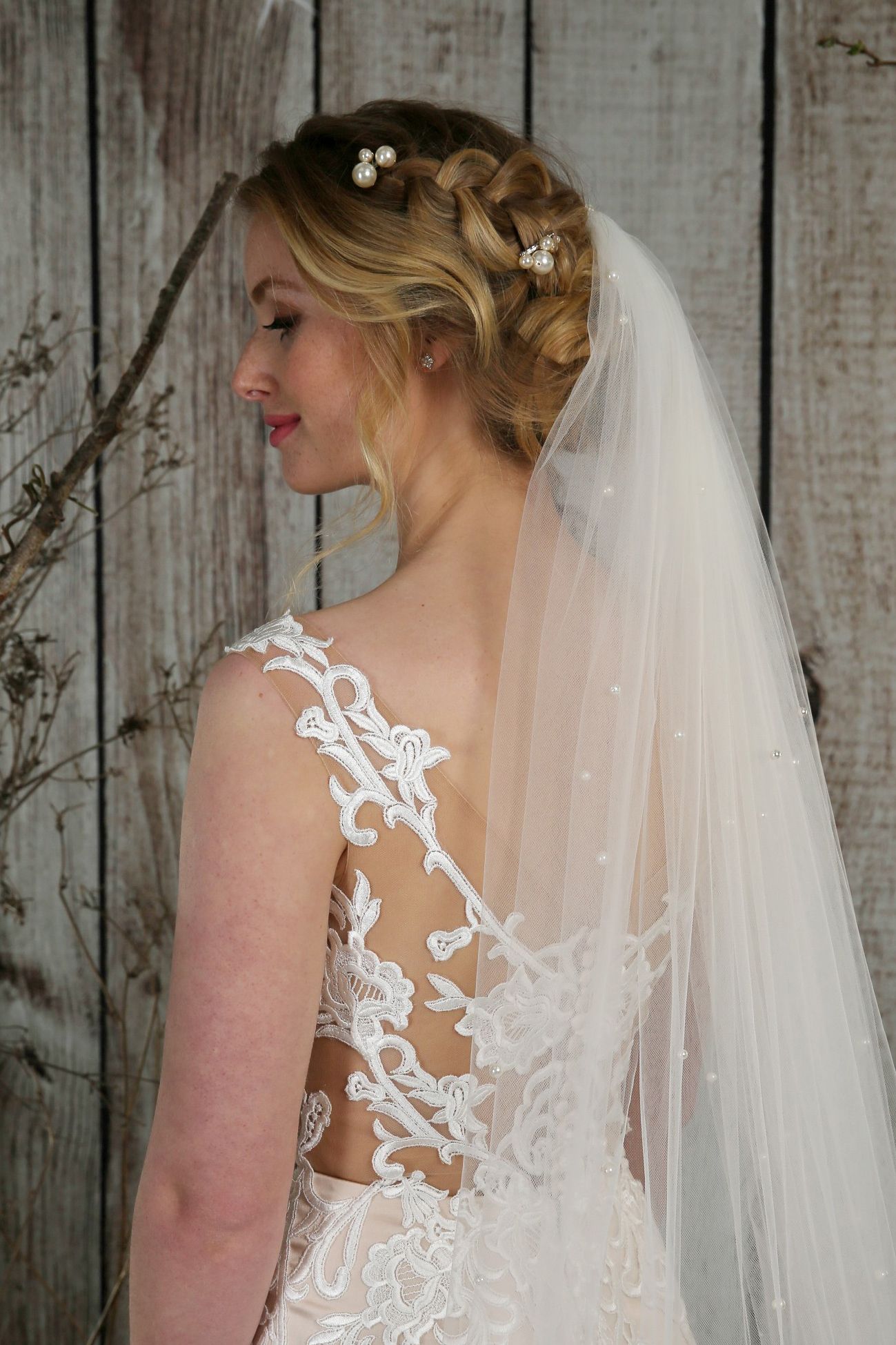 Elegant Clustered Pearl Mini-Combs Set - Cream and Rose Options