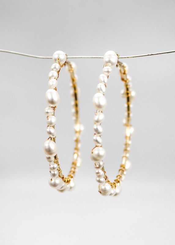 Akoya Hoop Earrings