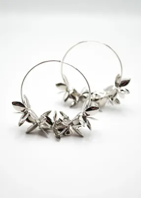 Large Petal Hoop Earrings