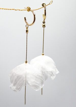 Rhea Single Drop Petal Earrings