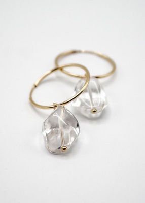 Clear Quartz Hoop Earrings
