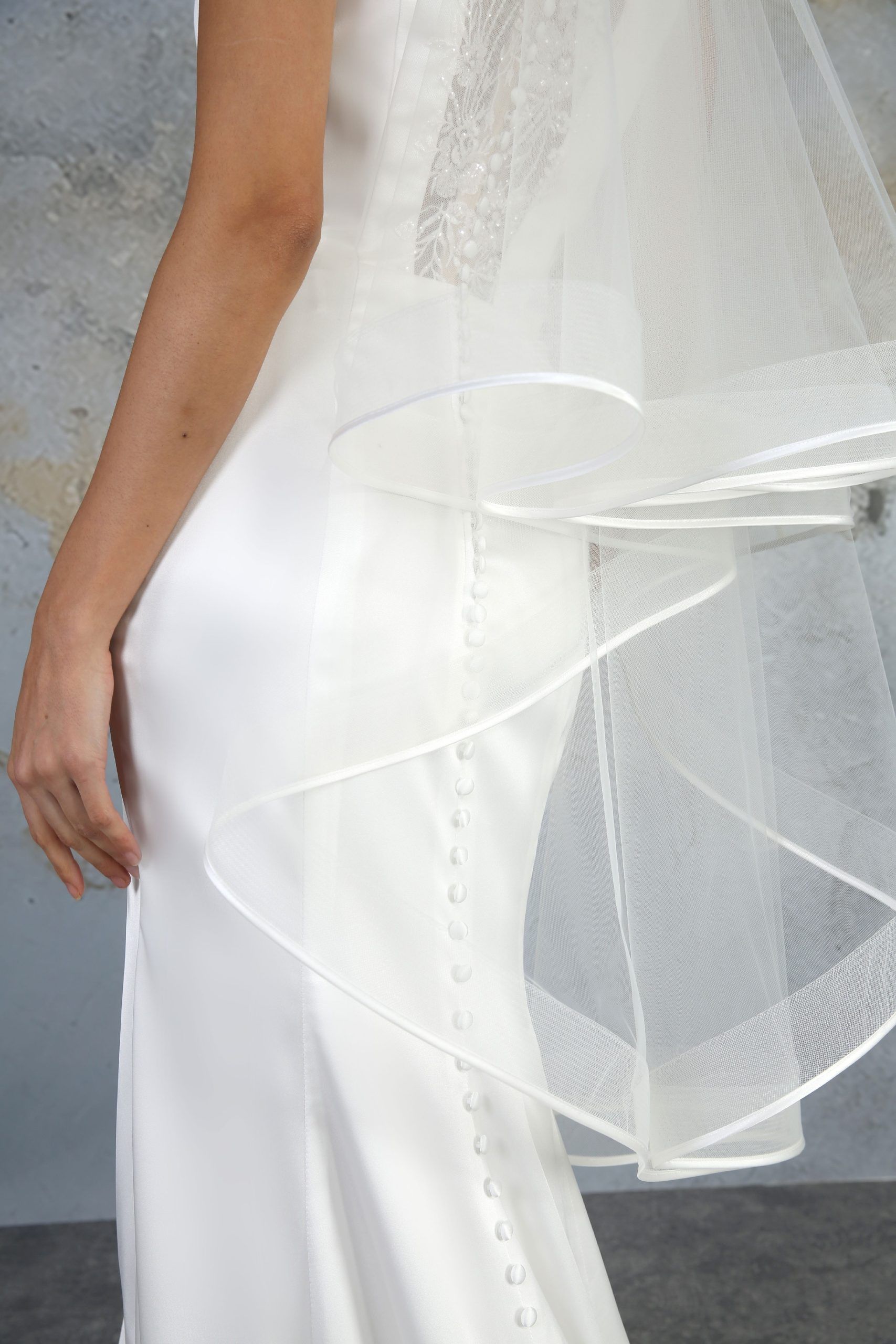 Horsehair and Ribbon Edge Veil