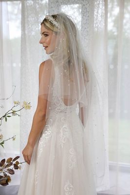 Statement Pearl Scatter Veil