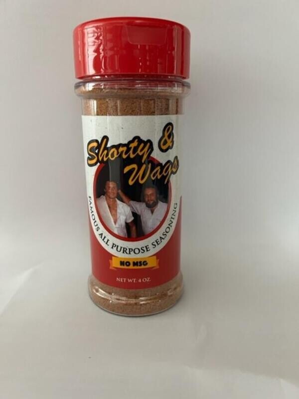 Shorty & Wags shaker bottle of all purpose seasoning