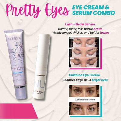 Pretty Eyes | Lash+Brow Serum and Caffeine Eye Cream