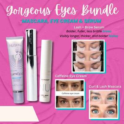Gorgeous Eyes Bundles | Lash+Brow Serum, Caffeine Eye Cream, Curl &amp; Lash Mascara