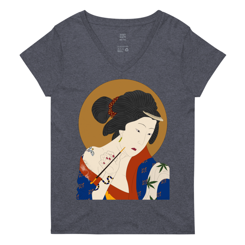 Recycled Tee - Geisha in Moonlight