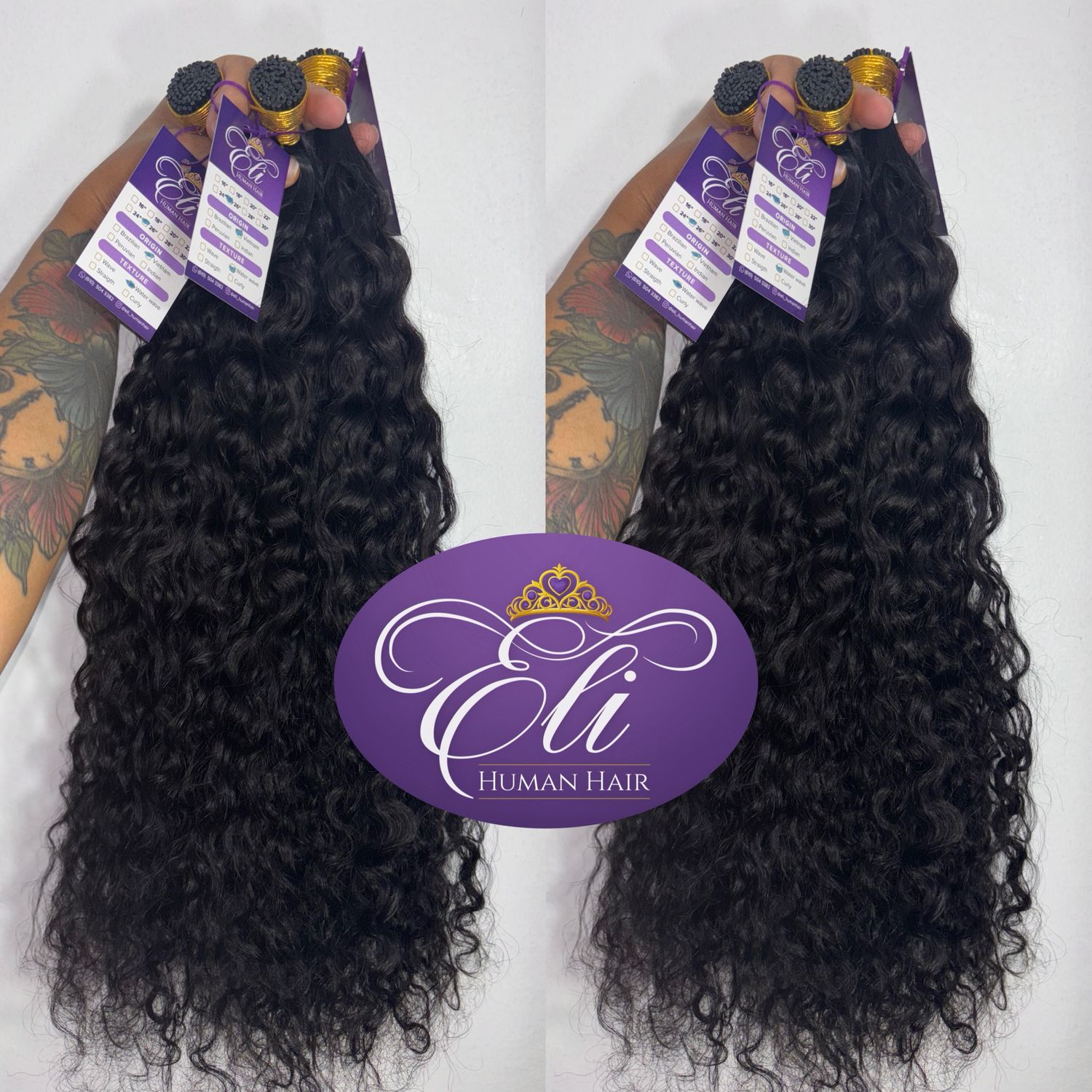Hair Extensions Curly I-Tip / Risado