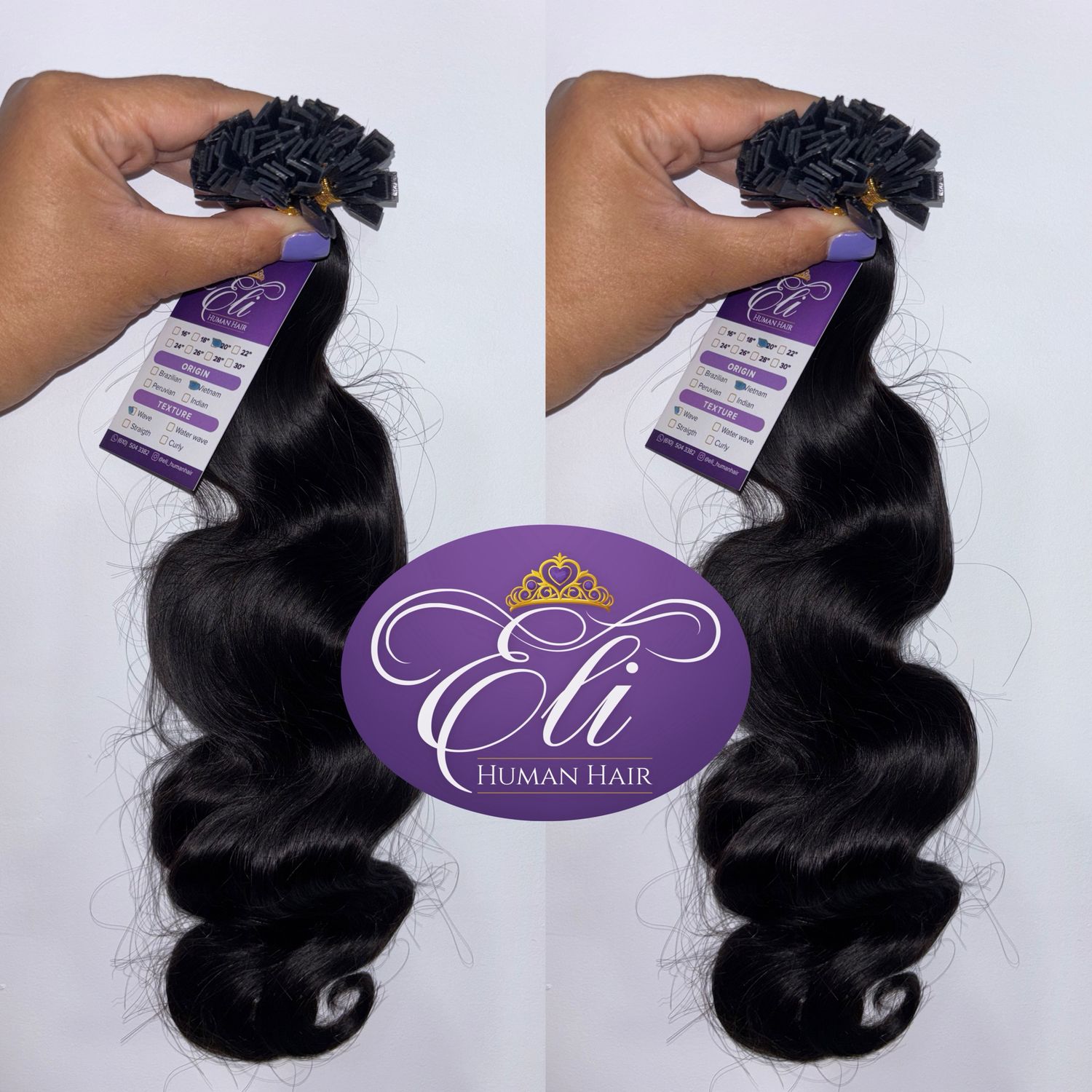 Hair Extensions Wavy Flat Tip / Ondulado
